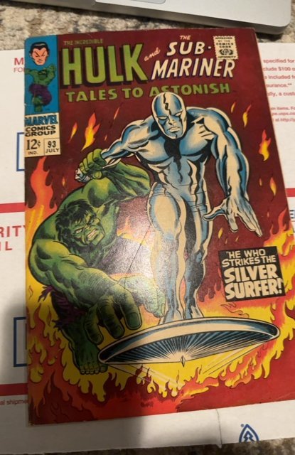 Tales to Astonish #93 (1967)Kirby Hulk vs Surfer