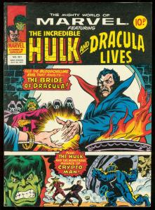 MIGHTY WORLD OF MARVEL #251-DRACULA-HULK-BRITISH VG