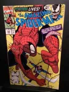 The Amazing Spider-Man #345 (1991) high-grade Venom, Boomerang key! VF/NM- Wow