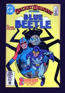 Secret Origins #2 - Gil Kane Cover Art. Featuring Blue Beetle. (8.0) 1986