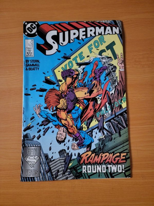 Superman #24 Direct Market Edition ~ NEAR MINT NM ~ 1988 DC Comics