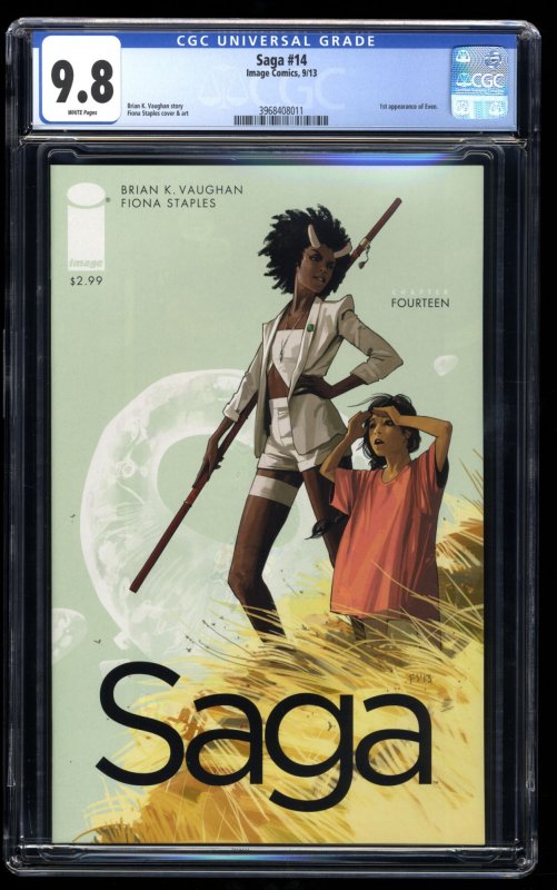 Saga #14 CGC NM/M 9.8 White Pages