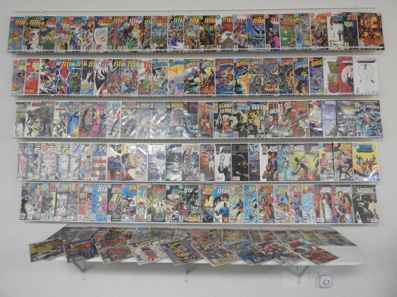 Huge Lot of 140+ Comics W/ New Teen Titans, Superman, Superboy Avg. VF- Cond.