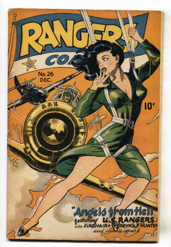 Rangers Comics #26 1946-Classic HEADLIGHT cover-Fiction House-glue