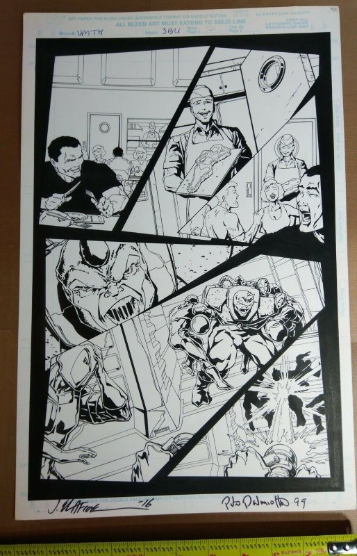 Original Art: Jim Calafiore & Pete Palmiotti - Venom the Hunted #3 pg 12 back-up