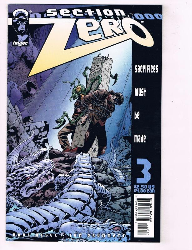 Lot Of 3 Section Zero Image Comic Books # 1 2 3 Karl Kesel 1st Prints MS4