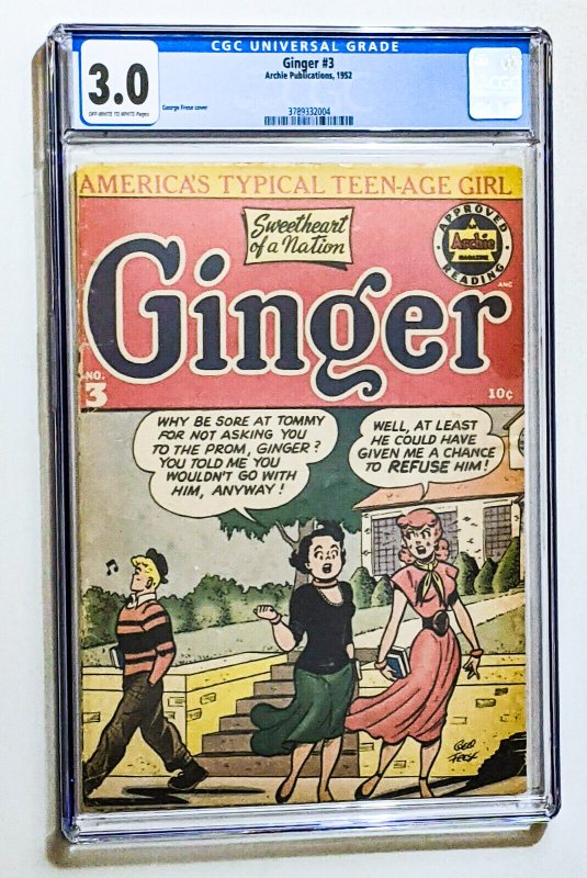 Ginger Comics #3 (1952, Archie) CGC 3.0 George Frese cover