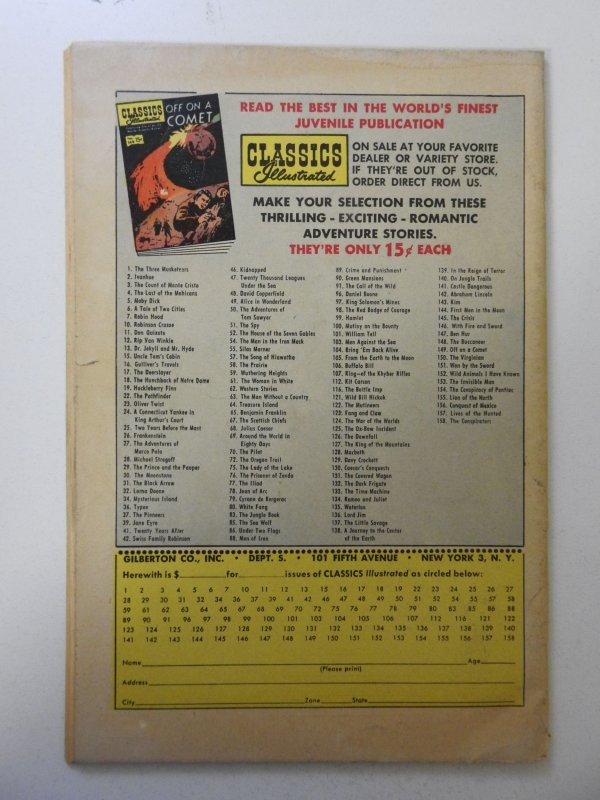 Classics Illustrated #131 (1956) VG+ Condition