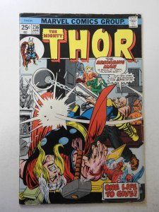 Thor #236 (1975) VG Condition stain fc