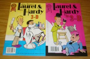 Laurel & Hardy in 3-D #1-2 VF/NM complete series - larry harmon - blackthorne