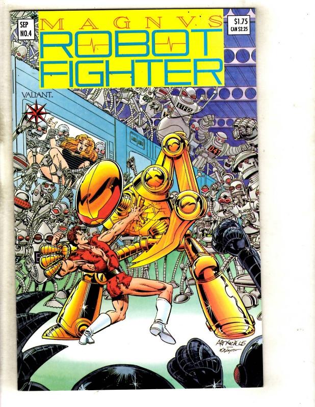 Magnus Robot Fighter # 4 NM Valiant Comic Book WITH CARDS / Coupon Pre-Unity FM3 