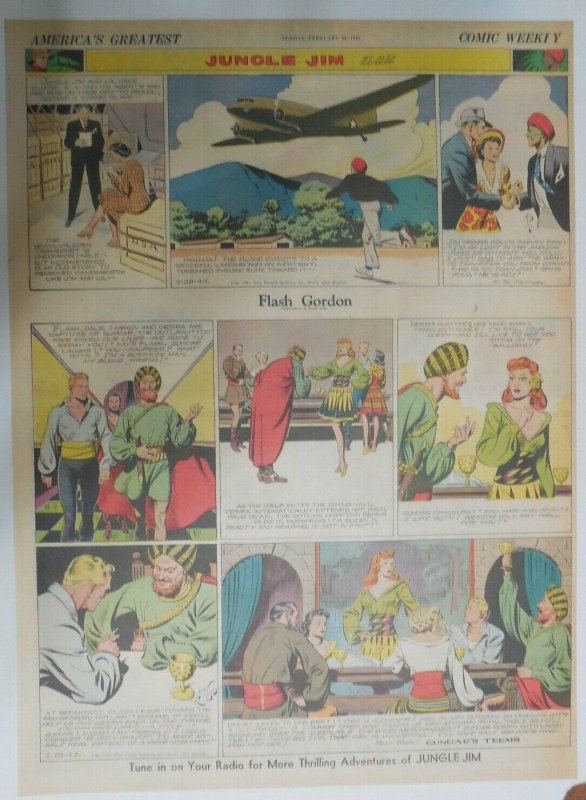 Flash Gordon Sunday by Alex Raymond from 2/28/1943 Large Full Page Size !