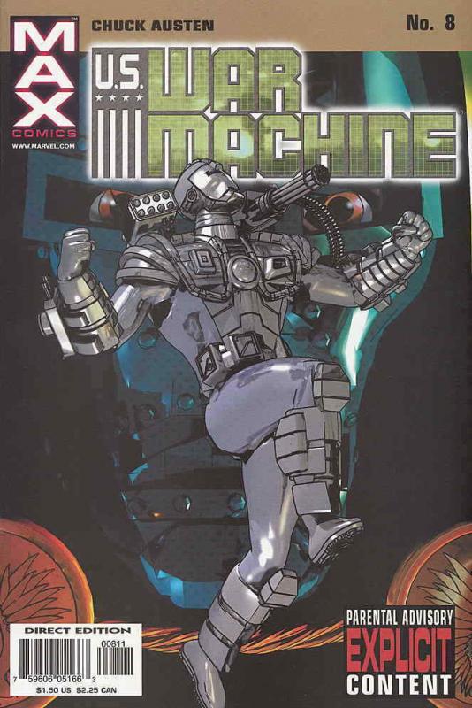 U.S. War Machine #8 VF/NM; Marvel | save on shipping - details inside