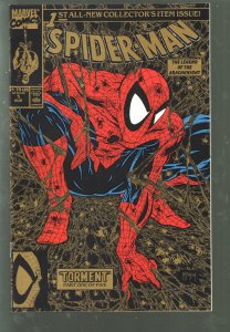 SPIDERMAN #1 GOLD NM 9.6-9.8 1990 McFarlane.