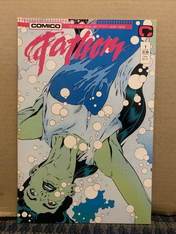 1987 FATHOM Comics, Complete Mini Series #1-2-3, Modern Age,Comico Comics C1101A