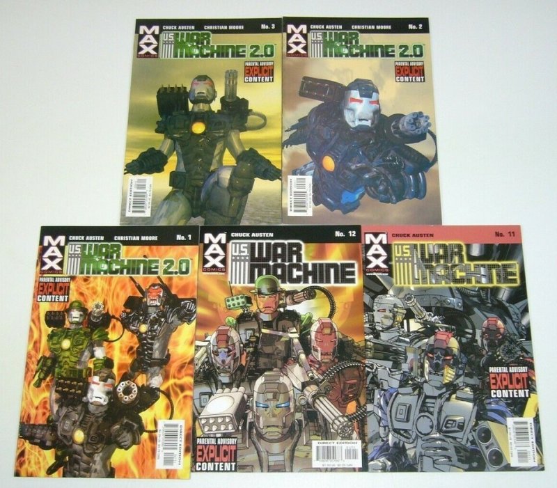 U.S. War Machine #1-12 VF/NM complete series + 2.0 #1-3 MAX ; Marvel (MCAA)