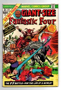 Giant-Size Fantastic Four #3 - Thing - Medusa - 1974 - FN