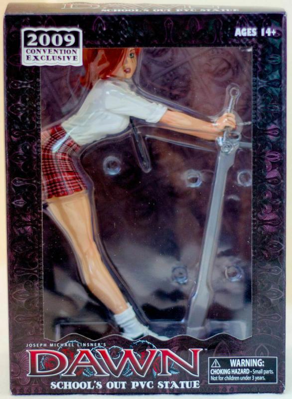 DAWN SCHOOL'S OUT PVC Statue, MIB, New, 2009, Joseph Linsner, Plaid Skirt, C 