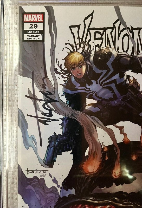 ?~MARVEL~VENOM #29~?~TYLER KIRKHAM~SECRET VARIANT~SIGNED~?~CGCSS 9.8~?