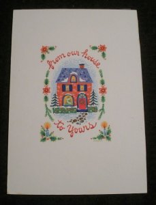 MERRY CHRISTMAS From Our House To Yours 7x10 Greeting Card Art #5224