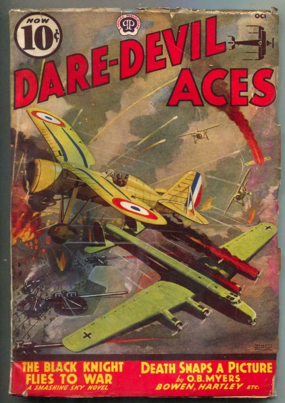 Dare-devil Aces Pulp October 1938- Black Knight Flies to War