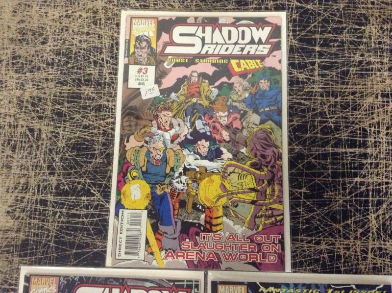 Lot Of 3 Shadow Riders Marvel Comic Books # 1 2 3 Ghost Rider Cable X-Force!! Q9