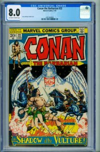 Conan The Barbarian #22  1973 - Marvel -CGC 8.0 - Comic Book-4291309006