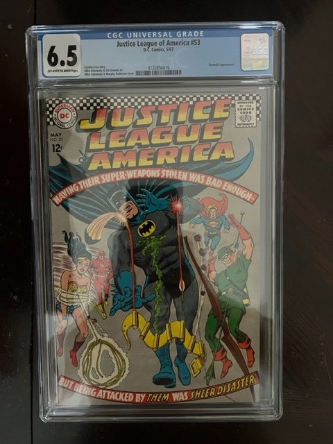 Justice League of America #53 (1967) - CGC 6.5 - Iconic Cover