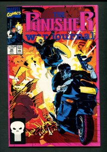 Punisher War Journal #30 / 9.2 NM-  / Ghost Rider /  May  1991