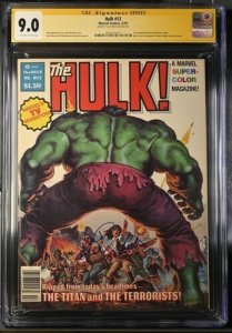 Hulk #13 1979 Marvel Comics CGC 9.0 SS Signed Lou Ferrigno