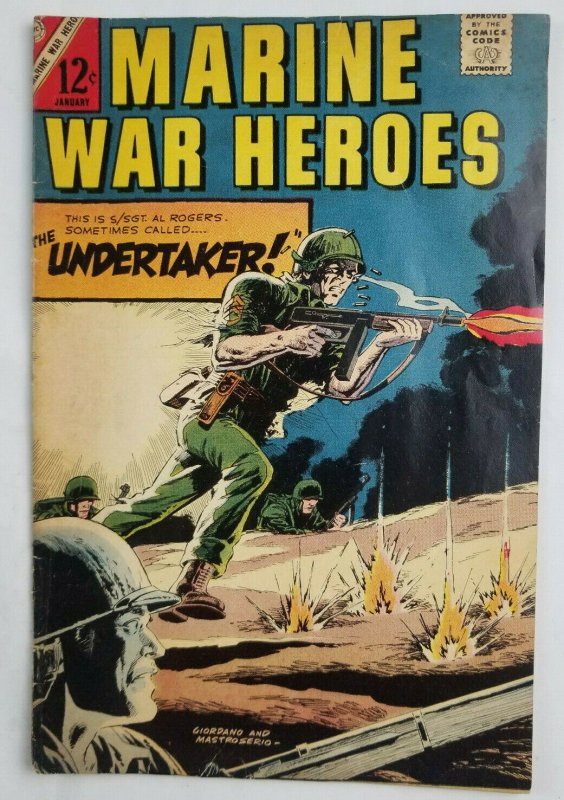 Marine War Heroes Vol 1 #17 Charlton Comic - The Undertaker - 1967 Silver Age VG