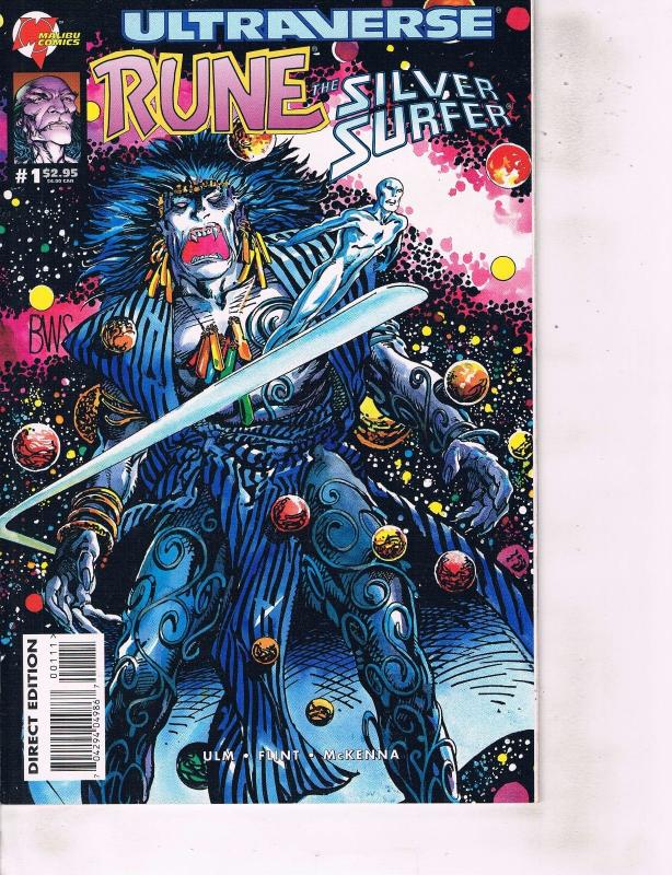 Lot Of 2 Malibu Comic Books Ultraforce #4 and Rune Silver Surfer #1 BH50