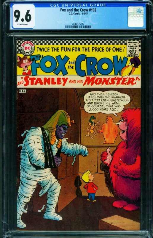 The Fox and the Crow #102 CGC 9.6 1967 HORROR ISSUE 2039575012