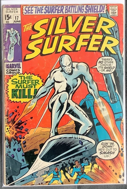 The Silver Surfer #17 (1970, Marvel) FN-