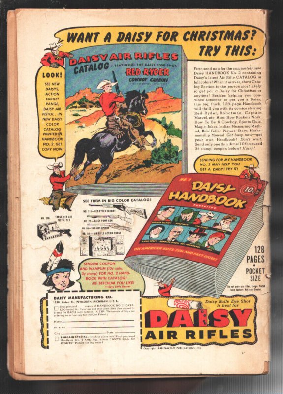 Captain Marvel Adventures #91 1948- War Between Planets-The Chameleon Stone VG-