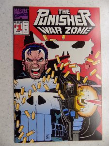 PUNISHER WAR ZONE # 1 MARVEL ( DIE CUT COVER) ACTION ADVENTURE