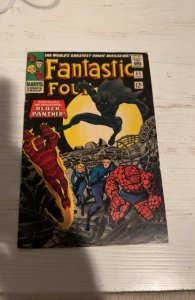 Fantastic Four #52: [1966] first app black panther -Solid 6.0 maybe + pressed