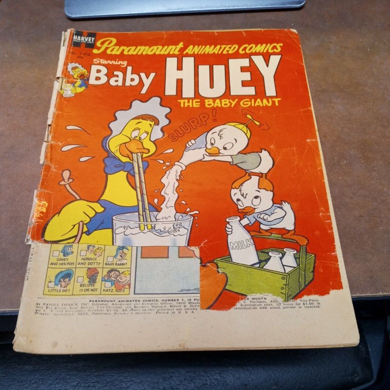 Paramount Animated Comic 7 harvey Golden age 1953 1st Baby Huey cover appearance