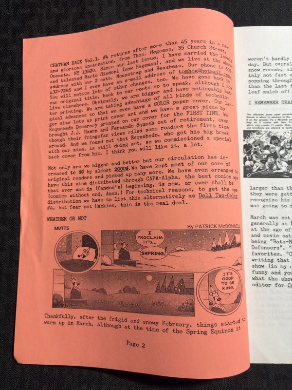 2006 THE CHATHAM HACK Fanzine #4 VG+ 4.5 hangman / Lou Silverstone