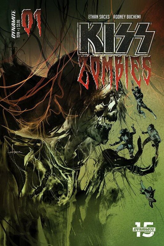 KISS ZOMBIES (2019 DYNAMITE) #1 VARIANT CVR B SAYGER PRESALE-11/06