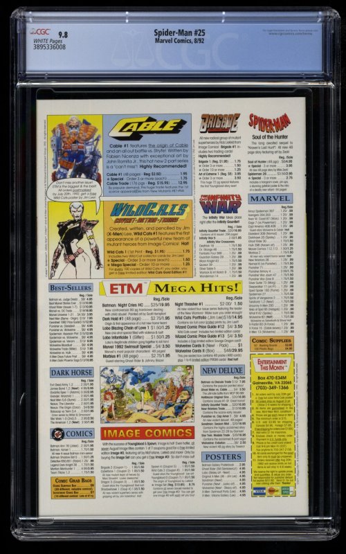 Spider-Man #25 CGC NM/M 9.8 White Pages Excalibur and Arcade Appearance!