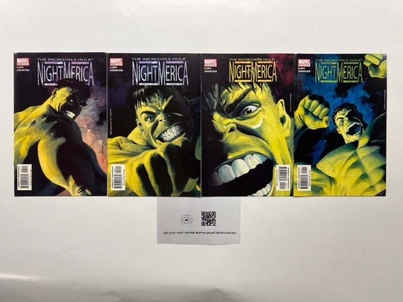 4 Hulk Marvel Books # 1 2 3 4 Iron Man Avengers Defenders Thor X Men 84 JS42