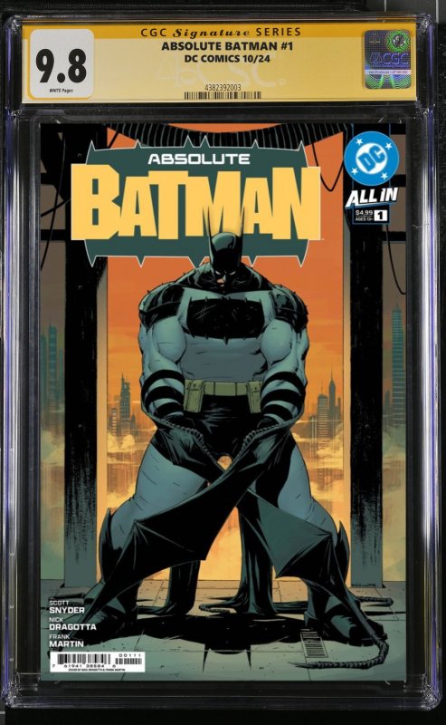 ABSOLUTE BATMAN #1 1ST PRINT DC CGC/RAW CVR PICK SCOTT SNYDER SIGNED PRESALE NM