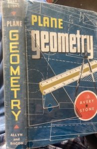 Plain geometry, Avery, 1960, has a plastic cover