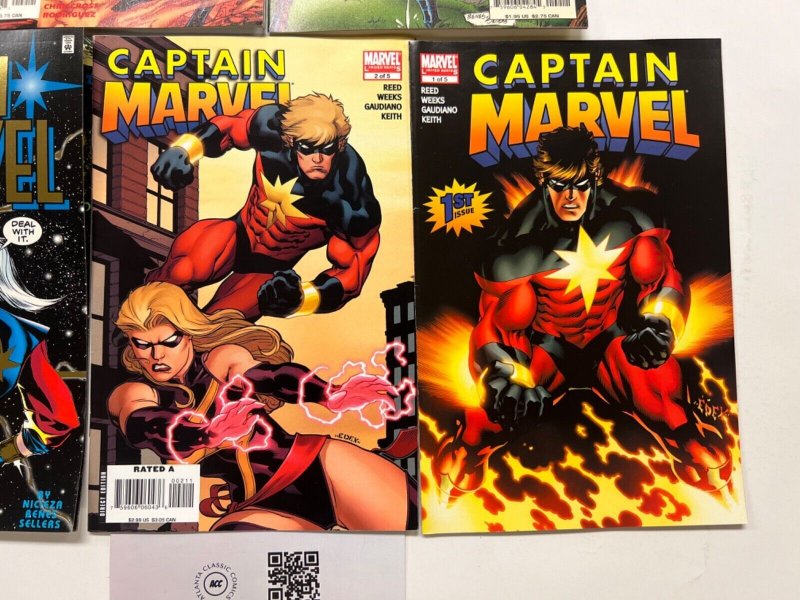 5 Captain Marvel Marvel Comic Books # 1 1 2 2 2 Avengers Defenders 11 JS42