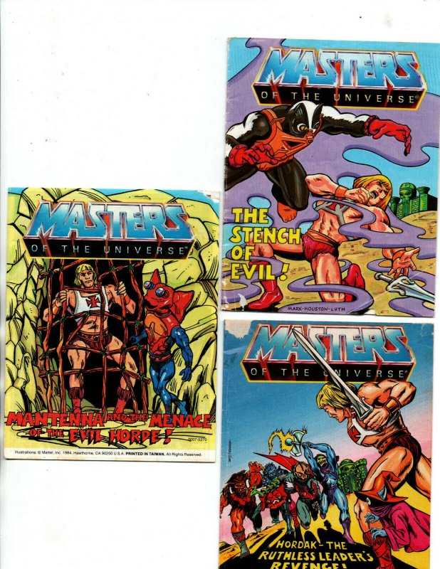 Masters Of The Universe (3) Mini Comics - He-Man - Stinkor Hordak Horde Mantenna 