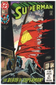 Superman #75 (1993) Fourth Printing