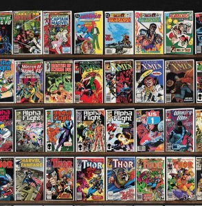 Huge Lot 140+ Comics with Iron Man, Warlord, Alpha Flight, Thor & More!