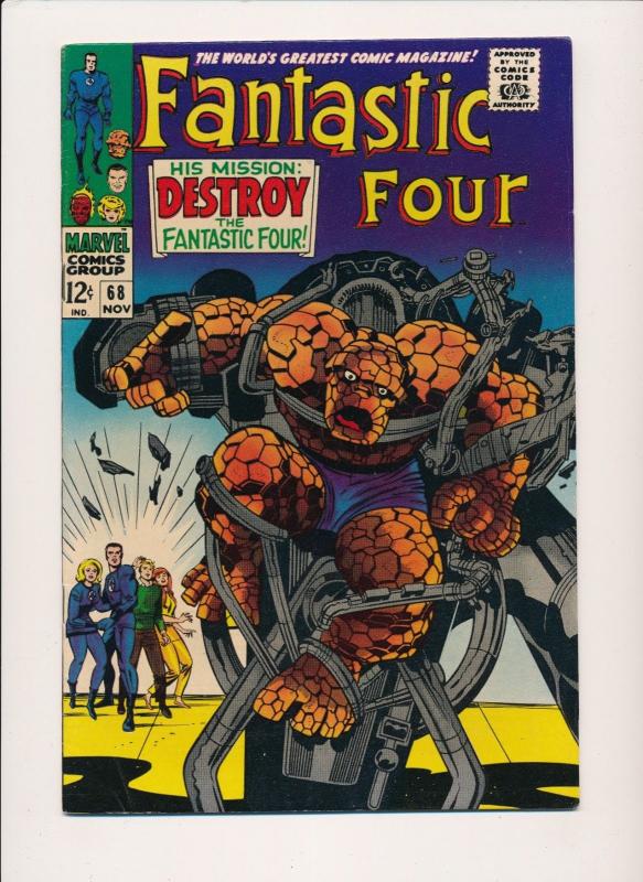 Marvel Comics Fantastic Four #68 (1967) ~ Fine (PF160) Jack Kirby Art