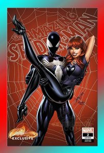Amazing SpiderMan #2 Signed COA Campbell 2PK Set! HTF Rare! MJ Peter Venom Black